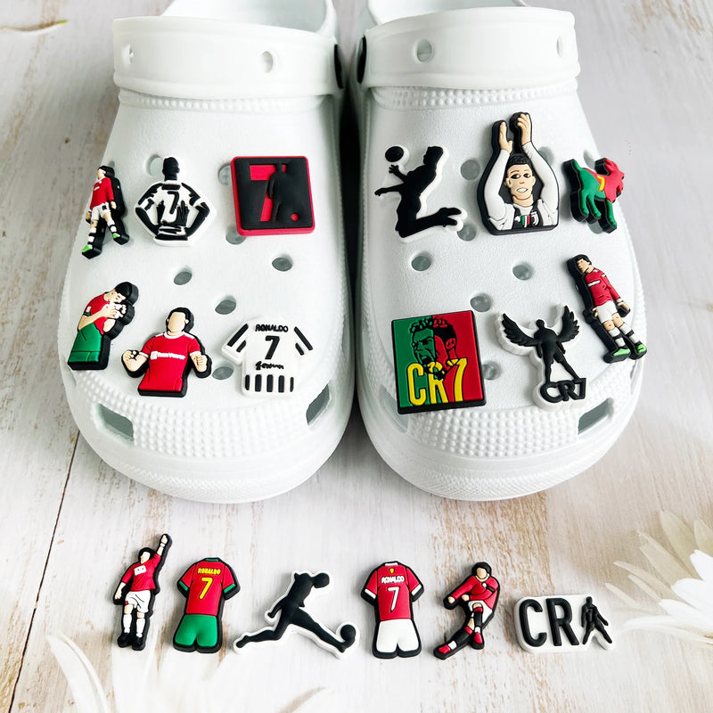 Crocs fotbal Cristiano Ronaldo pantofi decoratiuni - 18 buc