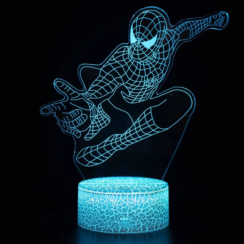 Lampă cu iluzii 3D Spiderman - mai multe variante