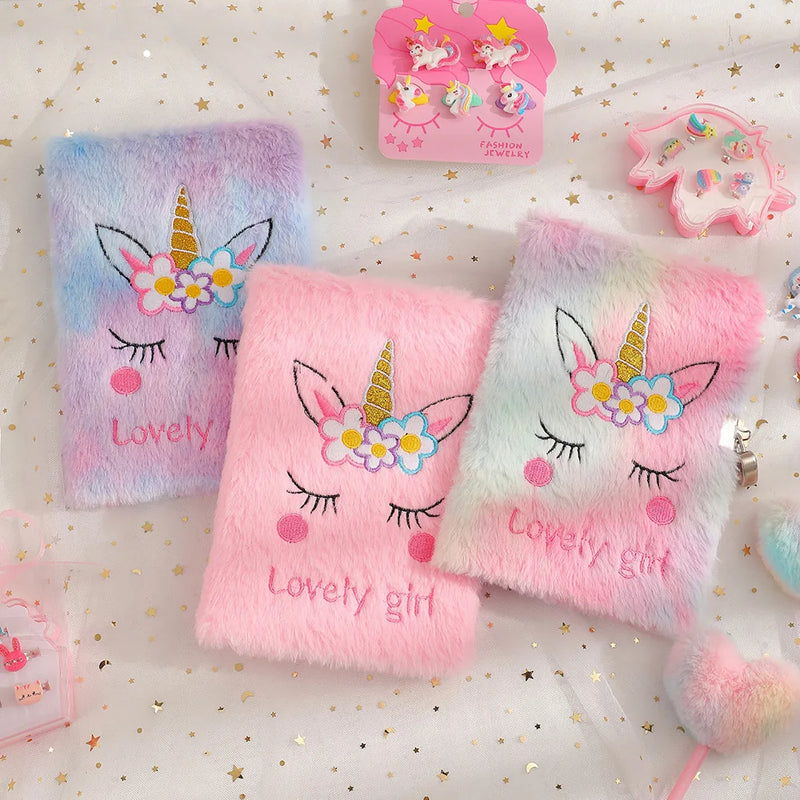 Fete Plush Notebook Unicorn - mai multe variante