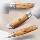 XINZUO Cuțit Nakiri realizat din oțel damascat pudrat