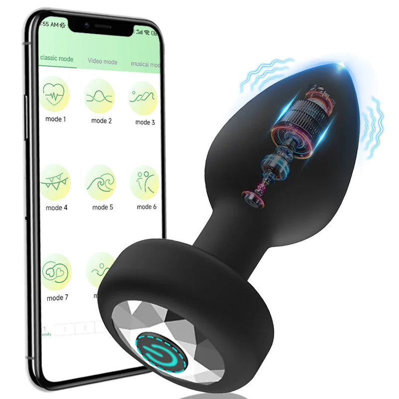 Vibrator anal controlat fără fir - mai multe variante