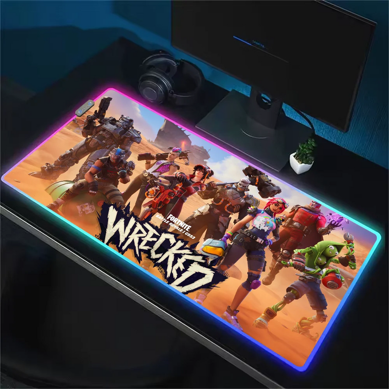 Tastatură și mouse pad luminos Fortnite RGB - mai multe variante