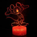 Lampă cu iluzii 3D Mickey Mouse - mai multe variante
