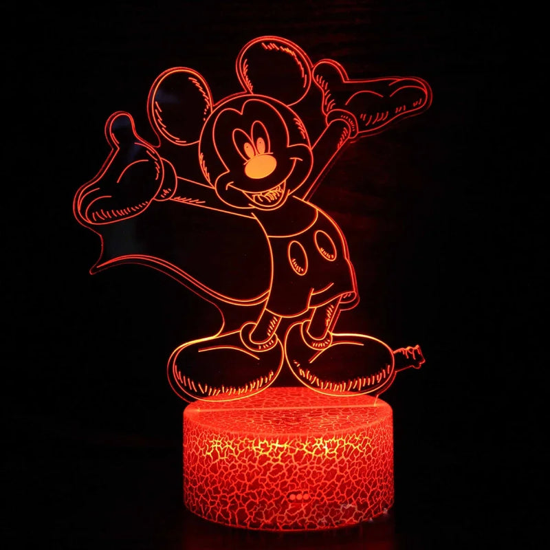 Lampă cu iluzii 3D Mickey Mouse - mai multe variante