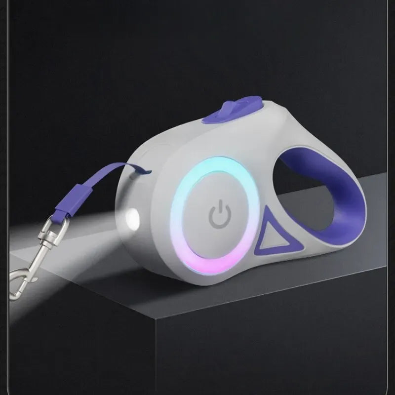 Lesă cu lanternă pentru câini Doggy™ Design cu lanternă pentru câini - mai multe variante