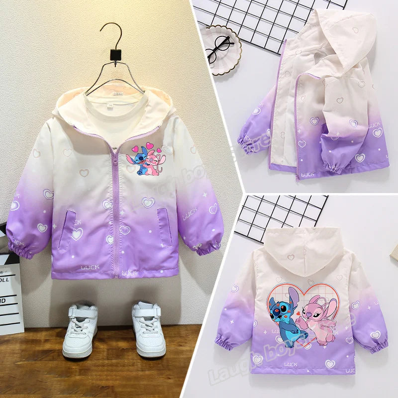 Fete toamna impermeabil sacou Stitch - mai multe variante