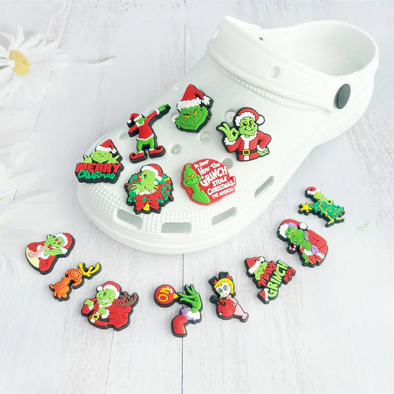 Crocs Decorațiuni pentru pantofi de Crăciun Grinch - 14 buc