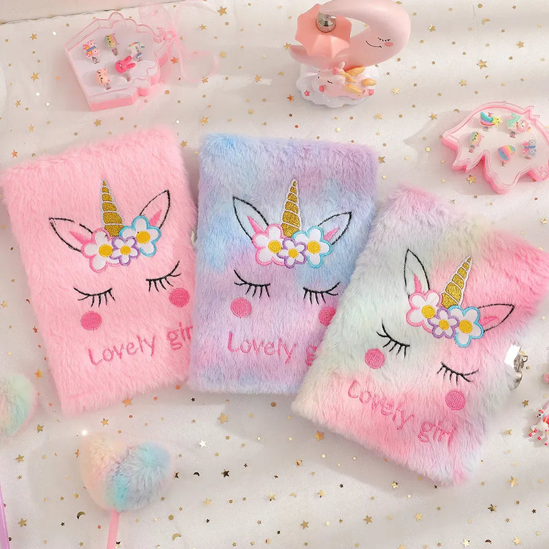 Fete Plush Notebook Unicorn - mai multe variante