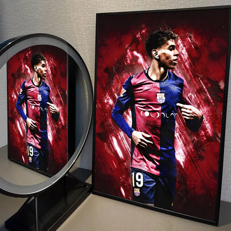 Imaginea de design a unui fotbalist - Lamine Yamal