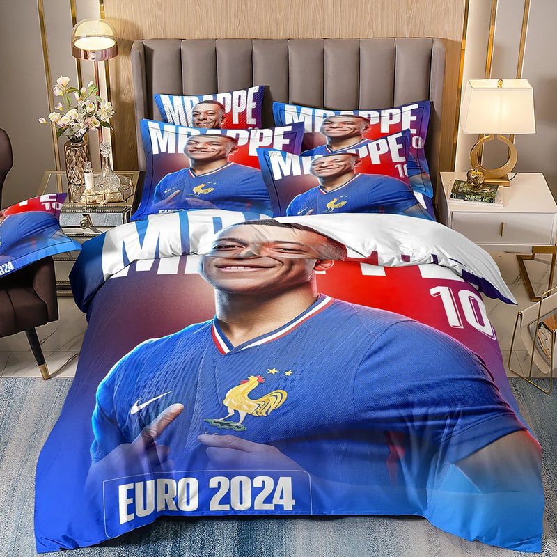 Lenjerie de pat de designer Kylian Mbappé - mai multe variante