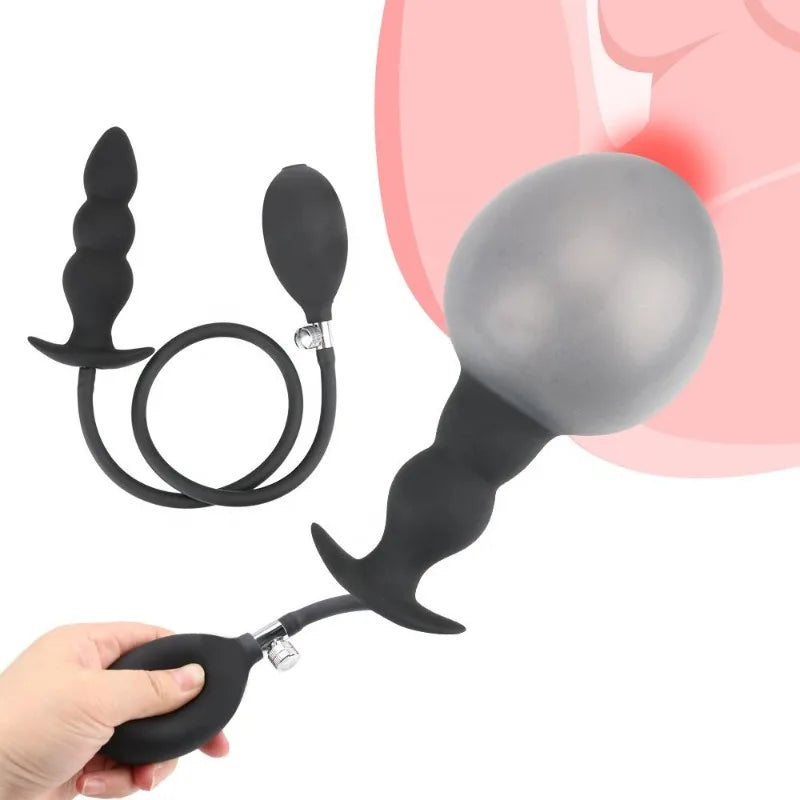 Dop anal gonflabil fabricat din silicon