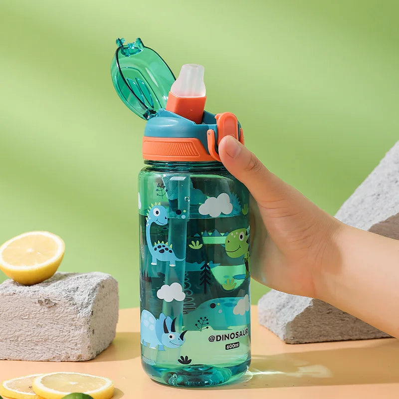Sticlă de băut pentru copii cu animale 600 ml - mai multe variante