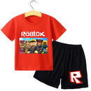 Set elegant de tricou și pantaloni scurți Roblox pentru copii