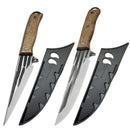 Set de cuțite de bucătărie cu mâner din lemn