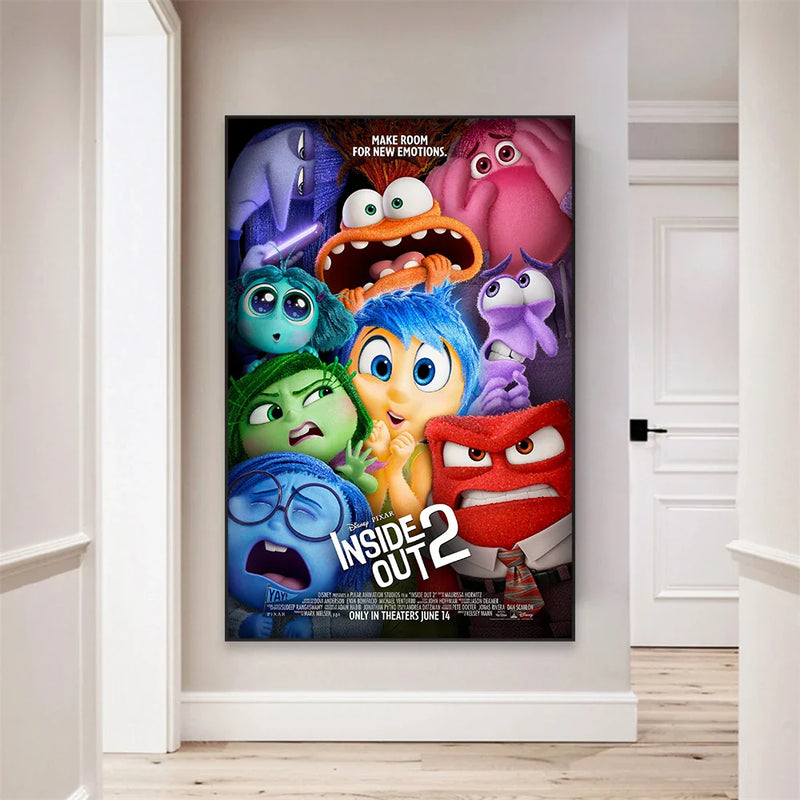 Proiectarea picturii pentru copii Inside Out 2 - mai multe variante
