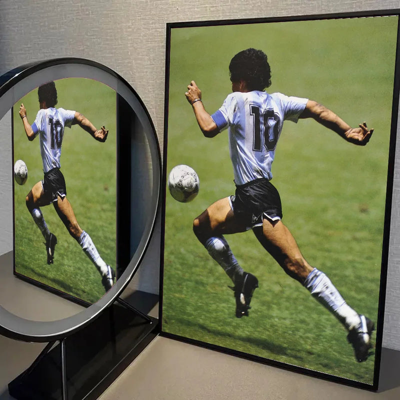 Imaginea de design a unui fotbalist - Diego Maradona