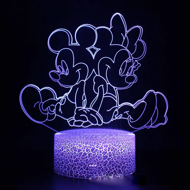 Lampă cu iluzii 3D Mickey Mouse - mai multe variante