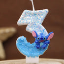 Lumânări de tort cu numărul Stitch - mai multe variante