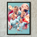 Imaginea de design a unui fotbalist - Erling Haaland