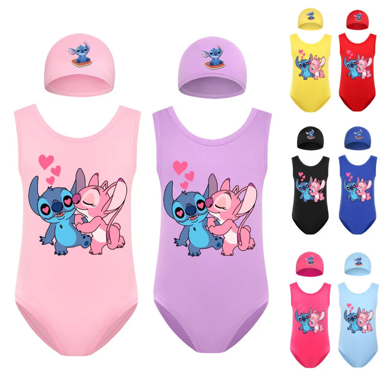 Costum de baie pentru fete și capac Stitch - mai multe variante