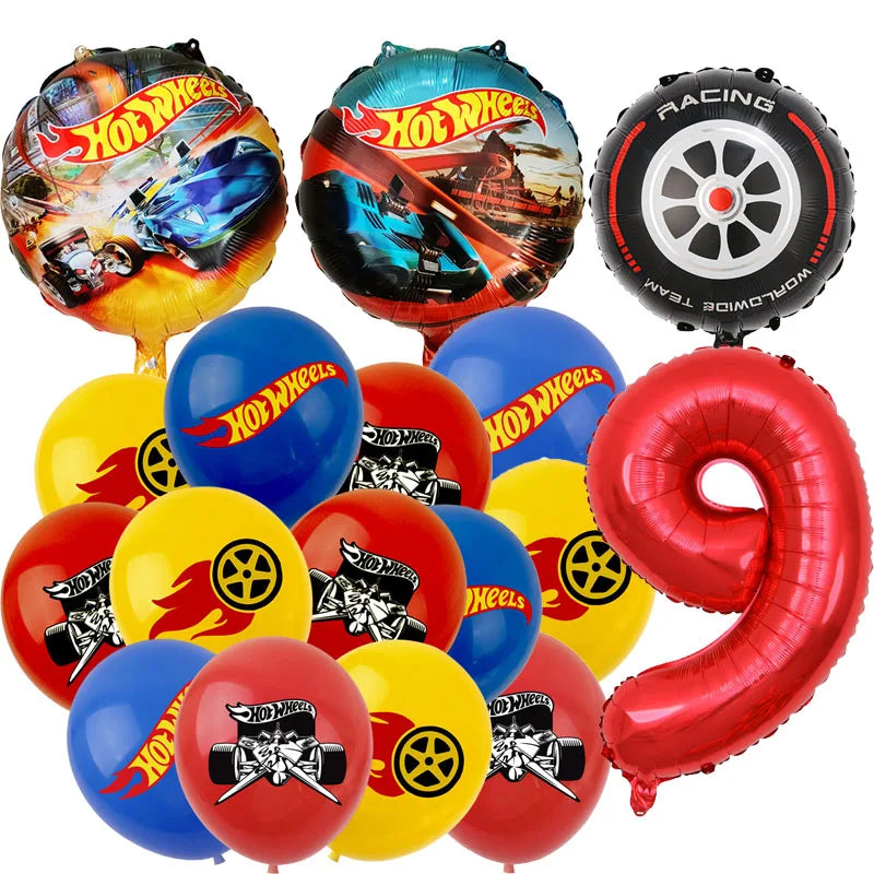 Baloane aniversare Hot Wheels - mai multe variante