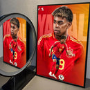 Imaginea de design a unui fotbalist - Lamine Yamal