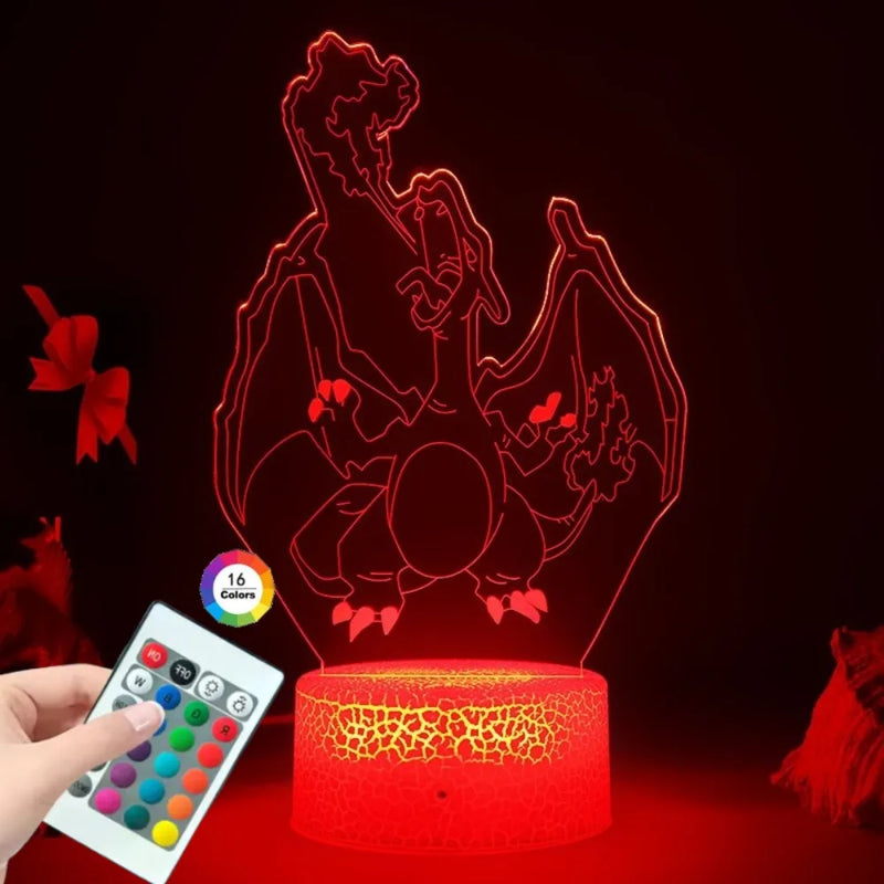 Lampă cu iluzie 3D Pokemon