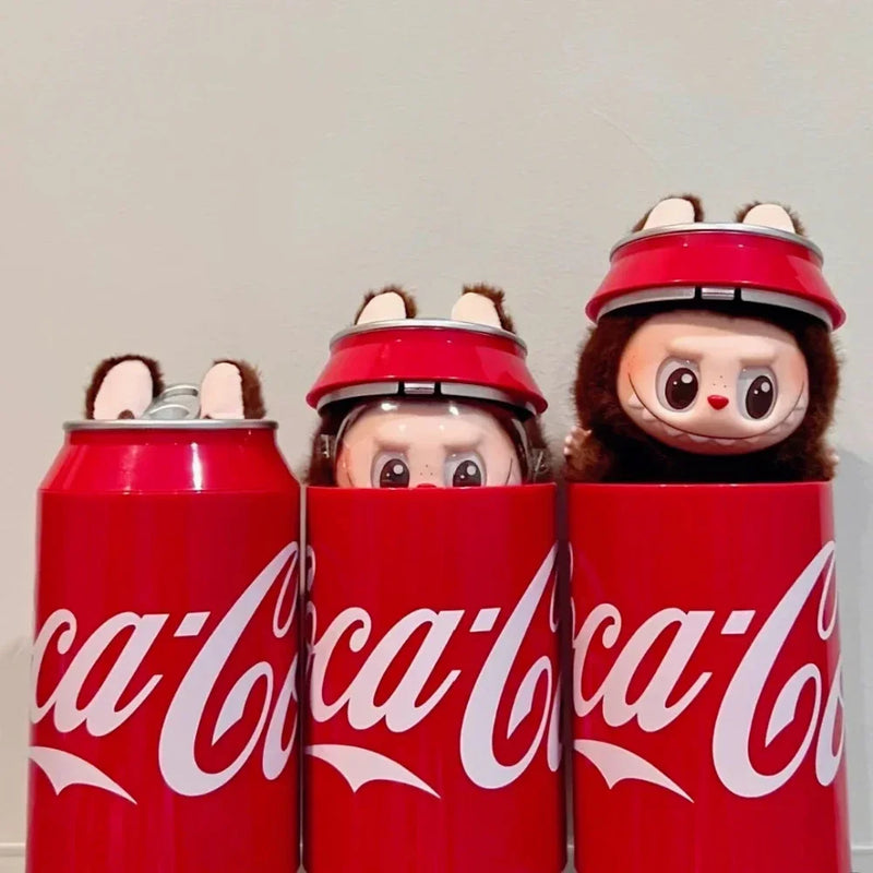 Figurină de pluș Labubu în cutie metalică