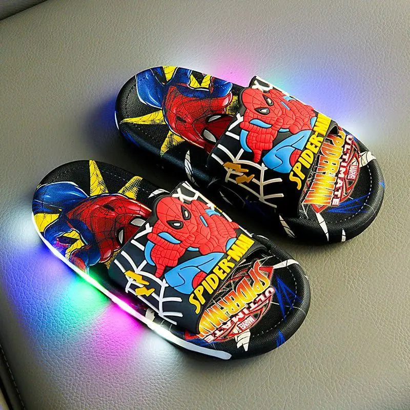 Papuci strălucitori pentru copii Spiderman - mai multe variante