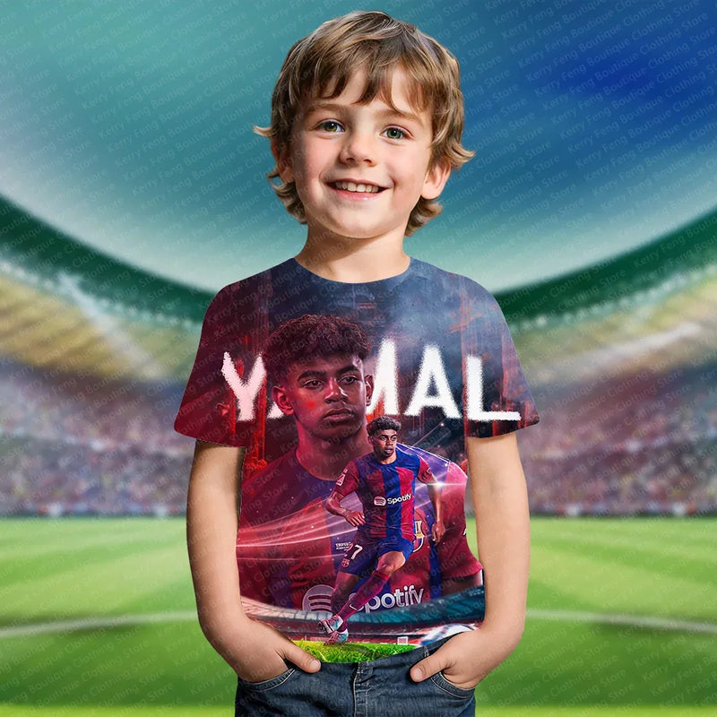 Tricou de vară pentru copii Lamine Yamal - mai multe variante