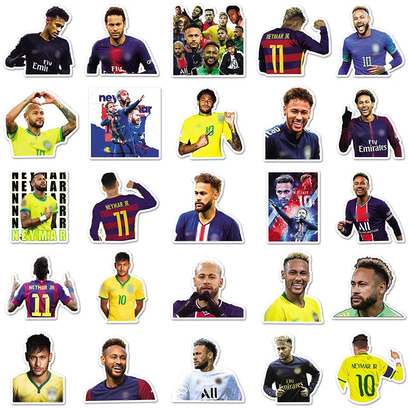 Fotbal autocolante Neymar - 50 buc