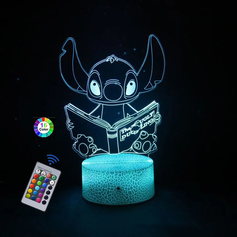 Lampă cu iluzii 3D Stitch - mai multe variante