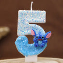 Lumânări de tort cu numărul Stitch - mai multe variante