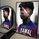 Imaginea de design a unui fotbalist - Lamine Yamal