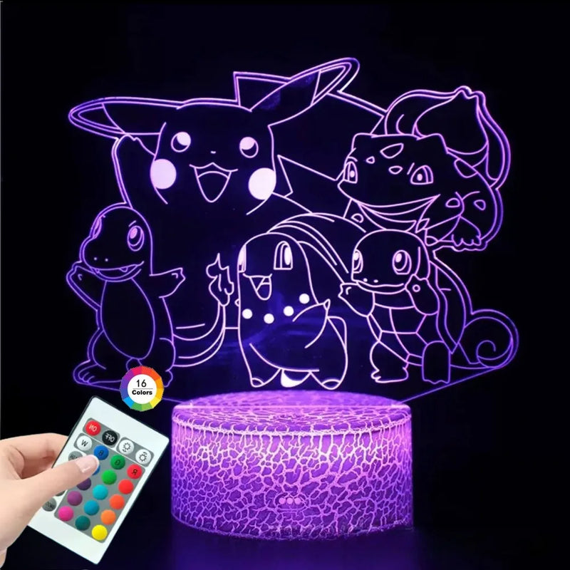 Lampă cu iluzie 3D Pokemon