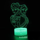 Lampă cu iluzii 3D Frozen - mai multe variante