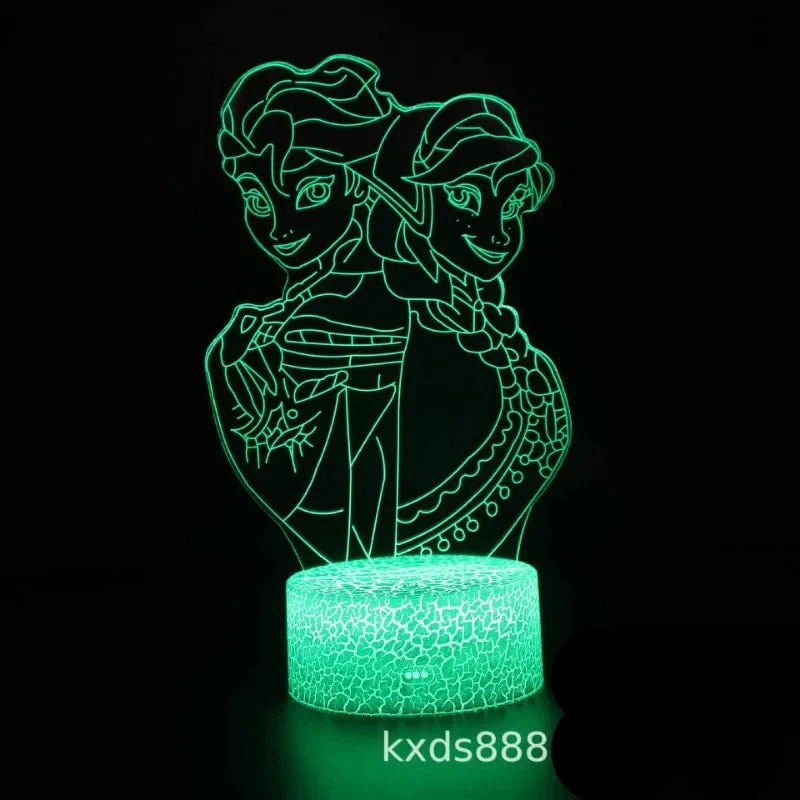 Lampă cu iluzii 3D Frozen - mai multe variante