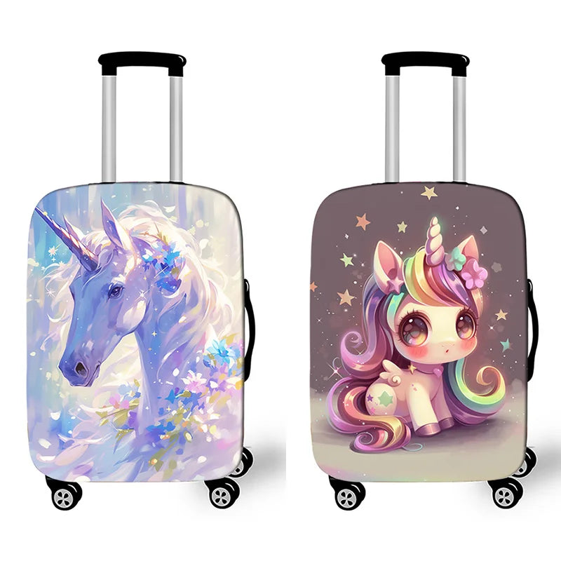 Fetiță valiza acoperi unicorn - mai multe variante