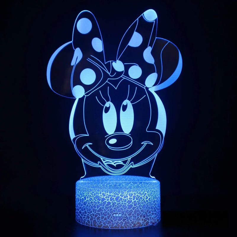 Lampă cu iluzii 3D Mickey Mouse - mai multe variante