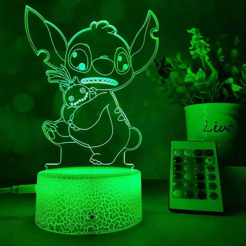 Lampă cu iluzii 3D Stitch - mai multe variante