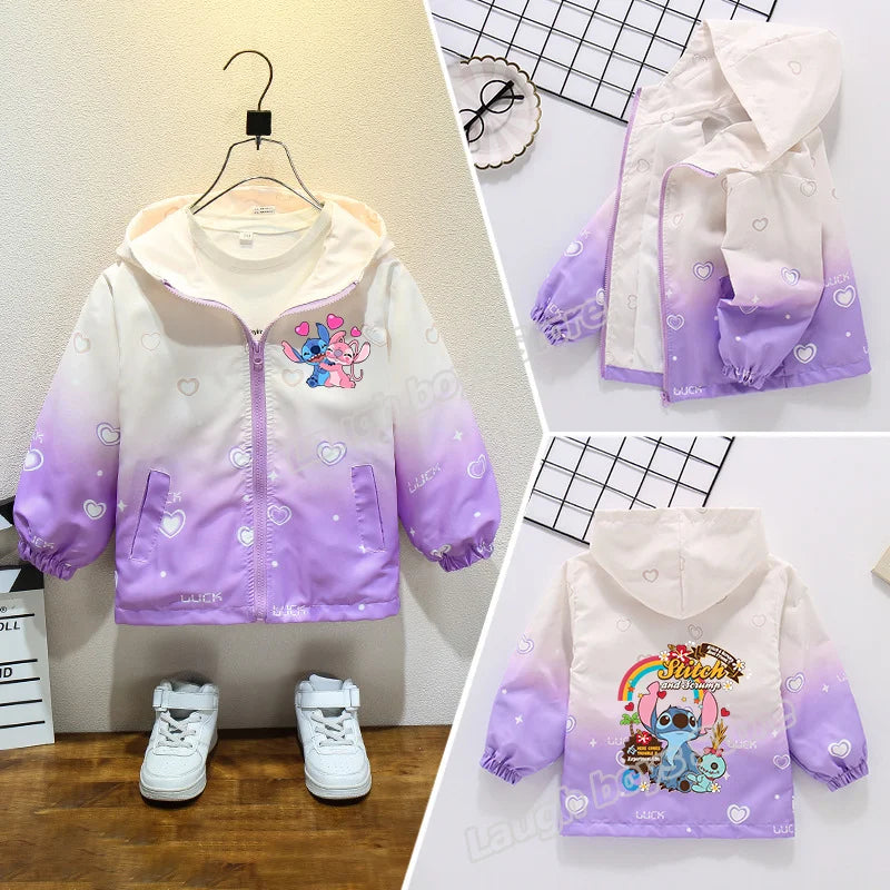 Fete toamna impermeabil sacou Stitch - mai multe variante