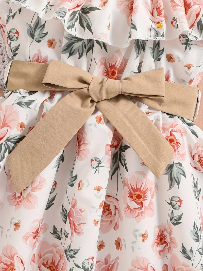 LittleElegance™ Designer fete rochie de vară cu flori