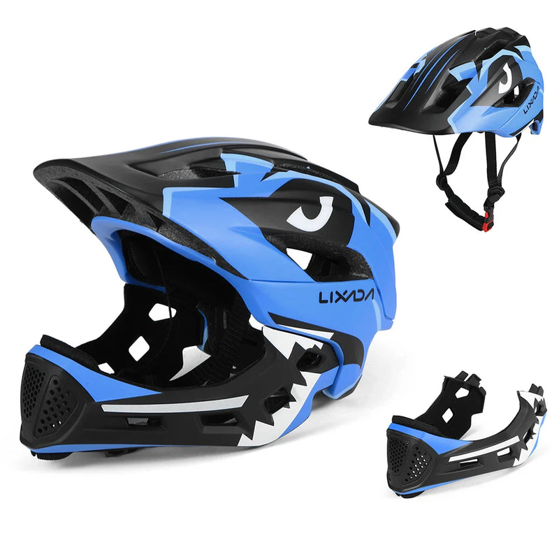 Cască de bicicletă pentru copii cu protecție detașabilă pentru bărbie - Full Face 2in1