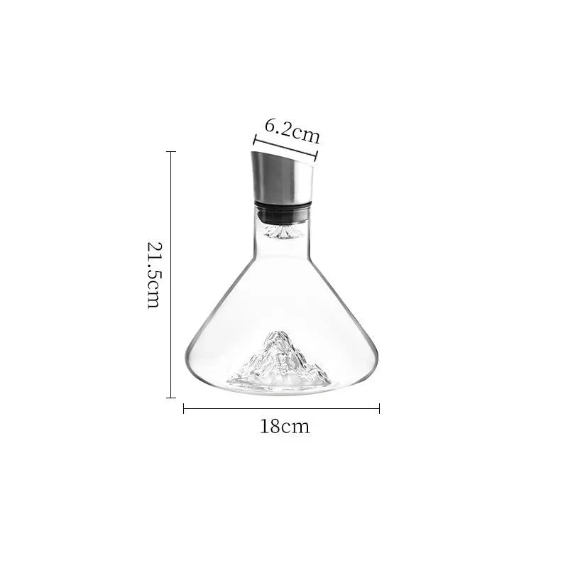 Decanter din cristal realizat manual pentru whisky și vin - 1500 ml