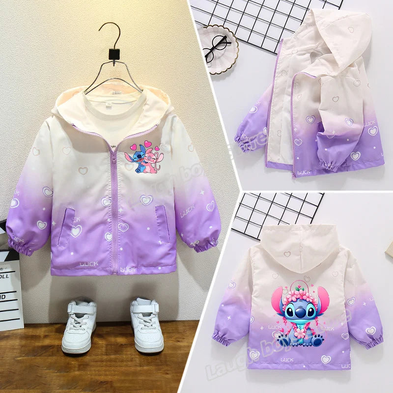 Fete toamna impermeabil sacou Stitch - mai multe variante