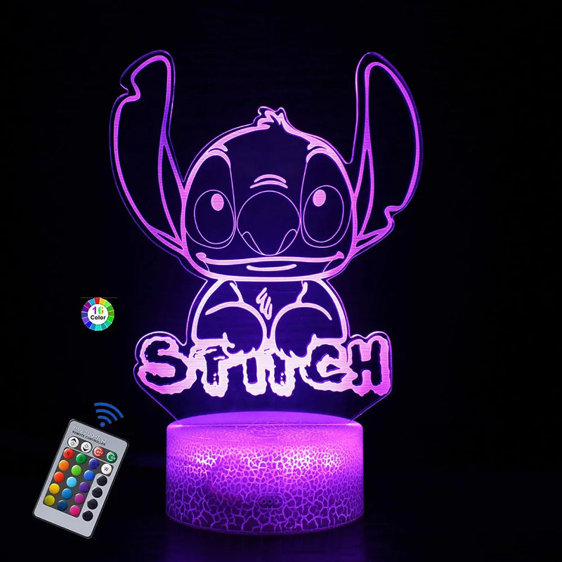 Lampă cu iluzii 3D Stitch - mai multe variante
