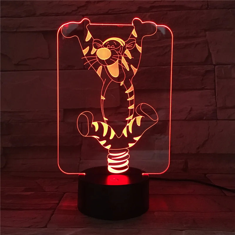 Lampă cu iluzii 3D Winnie The Pooh - mai multe variante