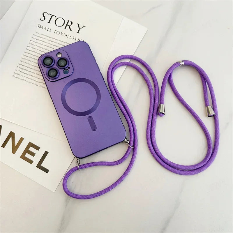 Curea Crossbody cu husă pentru iPhone 12 - 14 Pro/Pro Max - mai multe variante