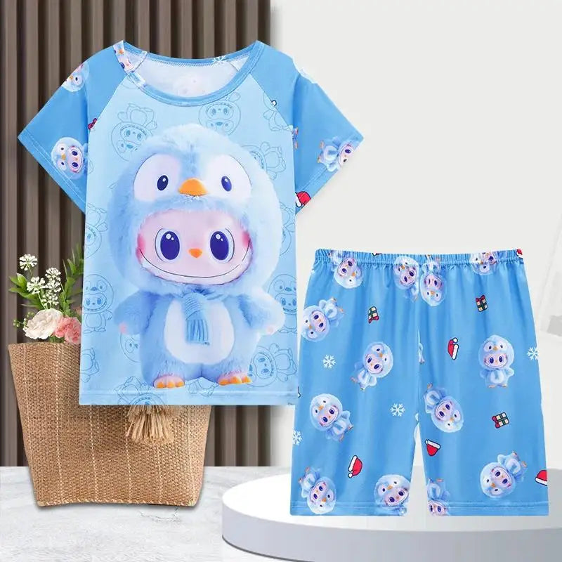 Pijamale de vară pentru fete Labubu – mai multe variante