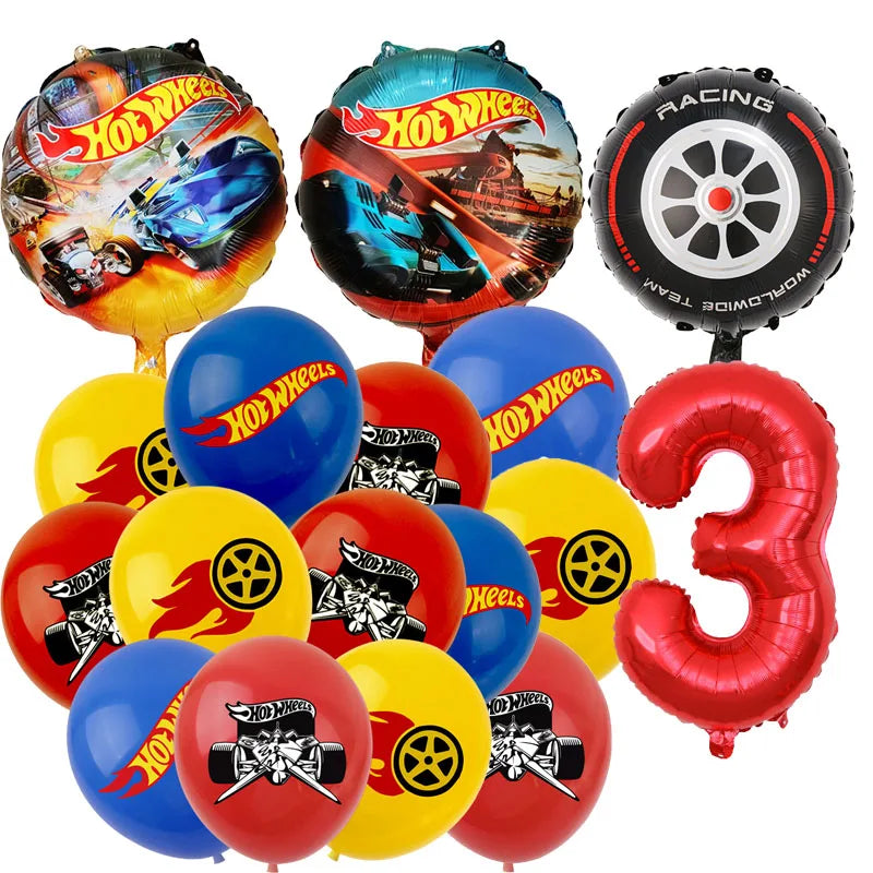 Baloane aniversare Hot Wheels - mai multe variante
